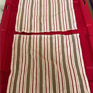 Striped Red and Brown Towels